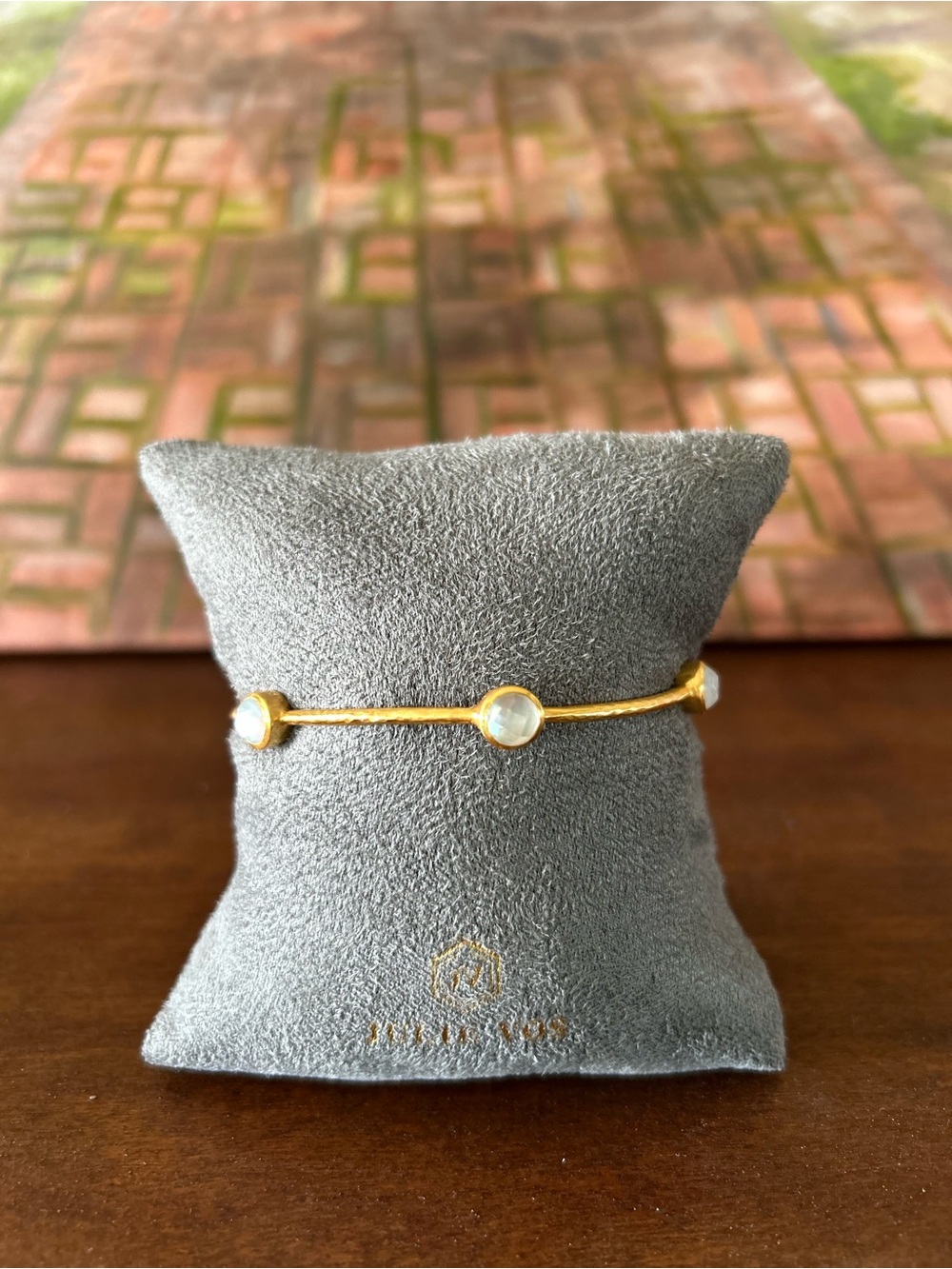 Julie Vos Gold Moonstone Station Bracelet